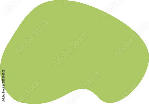 Minimalist Light Green Organic Blob Shape for Design Asset Isolated on Transparent Background