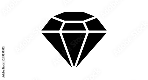 Obraz na plátne Black diamond icon, luxury, precious gem, symbol of wealth, elegance, and value