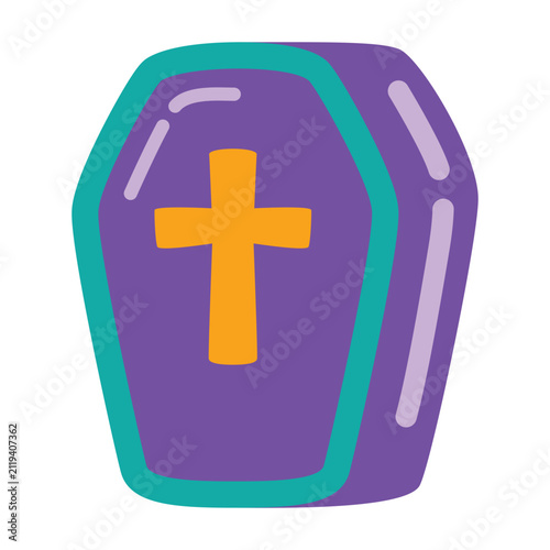 Coffin Halloween icon design