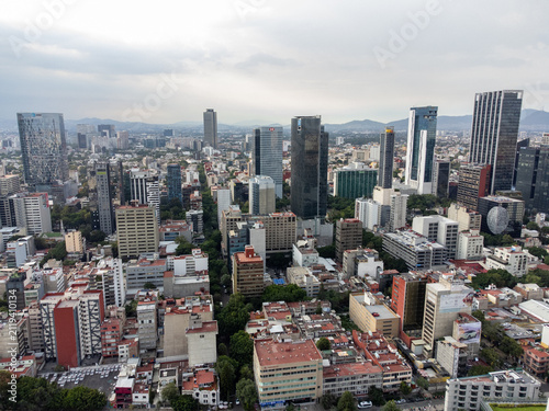 The incredible Latin metropolis of Mexico City seen from above.