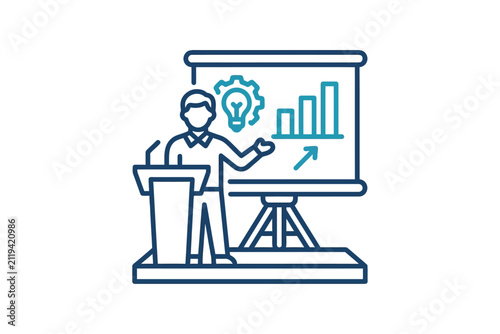 Business Presentation Speaker Icon