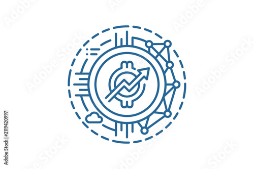 Cryptocurrency Growth Digital Icon