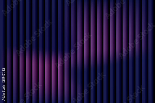 Dynamic abstract pattern featuring vibrant magenta waves on dark blue vertical stripes for contemporary graphic design