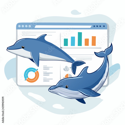 Flat Whale Data Analysis Art