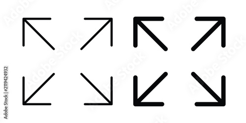 Foto Expand icon solid symbol collection