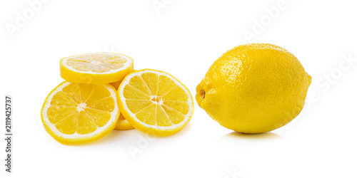 Quadro su tela lemon lima isolated on white background