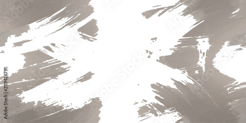 Abstract white brush stroke grunge texture background with artistic paint smear