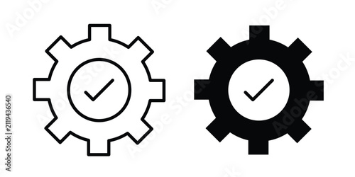 Foto Easy installation icon outline art collection