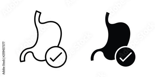 Foto Digestion icon outline art collection