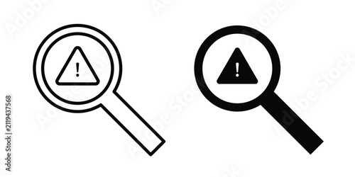 Finding problem icon outline art collection