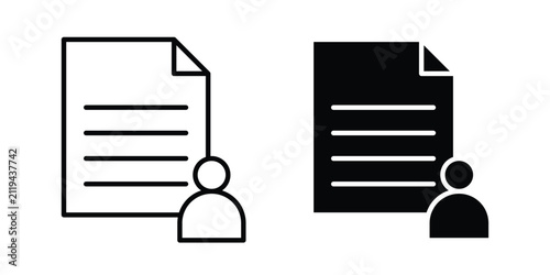 Obraz na płótnie Job candidate icon outline art collection