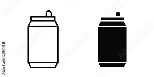 Soda can icon minimal logo collection
