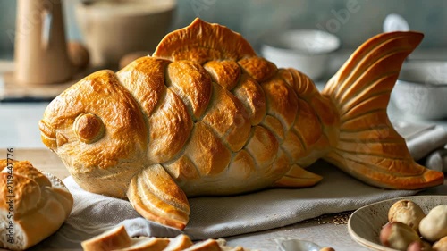 Artisan Bread in Fish Shape