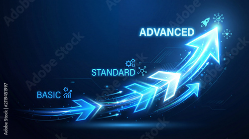 Growth progress arrow upward business success strategy development performance improvement