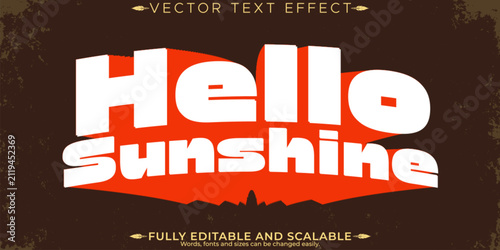 Canvastavla Retro sticker text effect, editable 70s and 80s text style