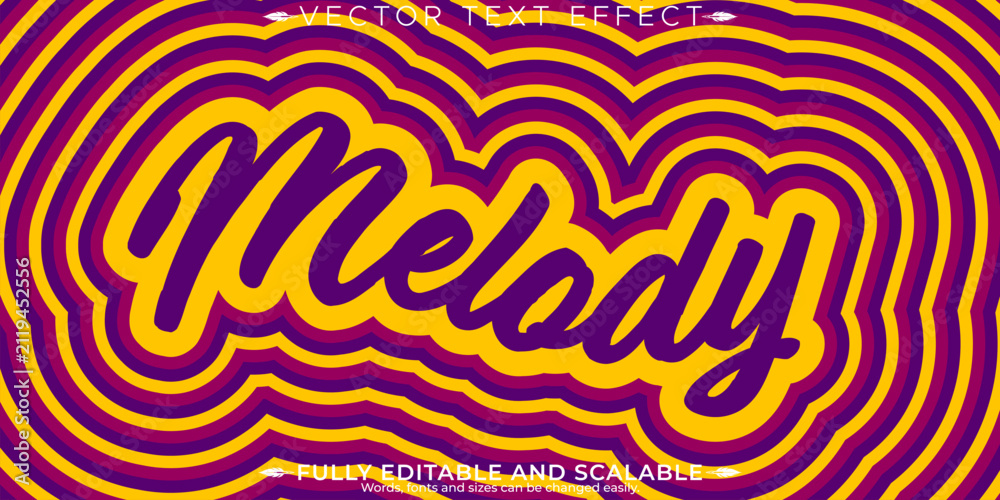 Fototapeta premium Retro sticker text effect, editable 70s and 80s text style