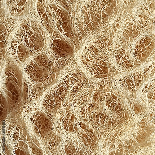 Tan Loofah Natural Fiber Texture Closeup Background for Banner