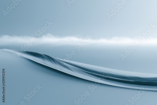 Layered Snowdrifts Beneath a Pale Blue Winter Sky
