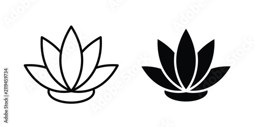 Bild auf Leinwand Cannabis icon black symbol pack