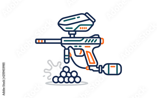 Paintball Marker Vector Illustration