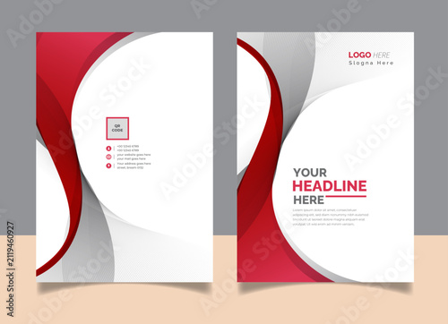 Minimal Abstract vector Annual Report Cover design template