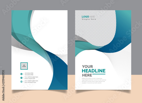 Blue corporate vector Business cover design, Flyer brochure advertising abstract background, Leaflet Modern poster magazine layout template, Annual report for presentation.
