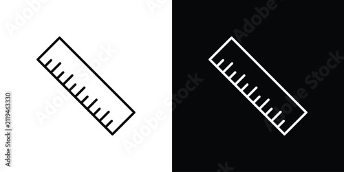 Measurement ruler icon vector graphic kit