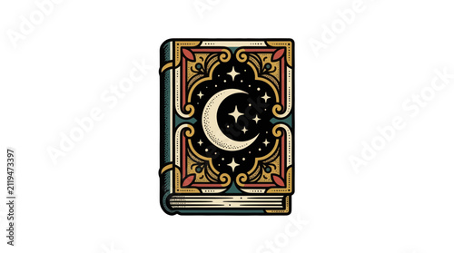 Obraz na plátně Ornate Celestial Book Illustration