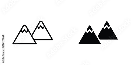 Mountains icon editable designs bundle