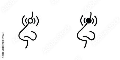 Foto Nose pain icon editable designs bundle