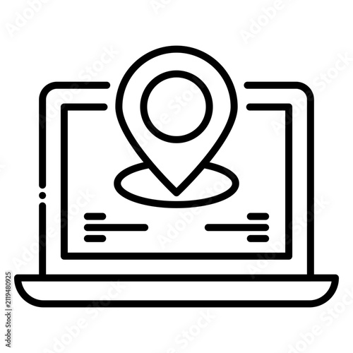 Принти на полотні Local Server Map Icon
