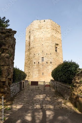 Architectural Sights of The Tower of Federico II (Torre Ottagonale di Federico II) in Enna, Sicily, Italy. (Part II)