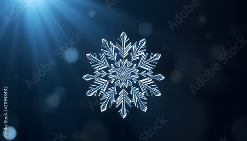 Snowflake icon  png sticker, 3D crystal glass, transparent background, dramatic. White tone