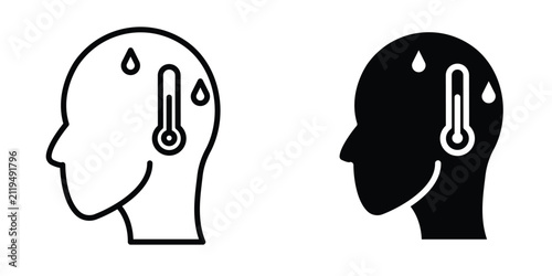 Bild auf Leinwand Fever icon simple artwork group