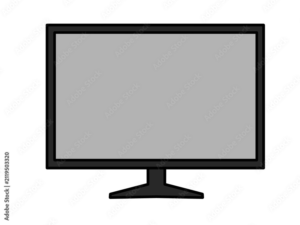 Fototapeta premium Illustration of a black TV