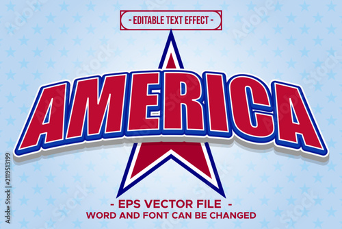Cuadro en lienzo America Patriotic USA 4th Of July Red Blue White Independence Day Bold 3D Editab