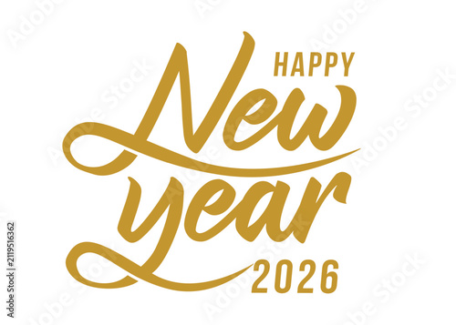 Happy New Year 2025 design on white background