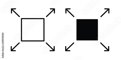 Bild auf Leinwand full size button icon editable elements group