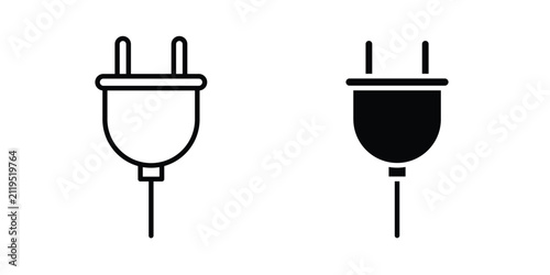 Bild auf Leinwand Plug icon editable elements group