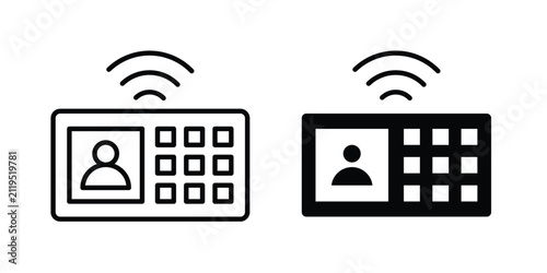 Bild auf Leinwand Interphone icon editable elements group