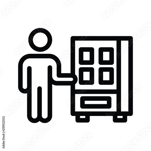 vending machine line icon illustration vector graphic.eps