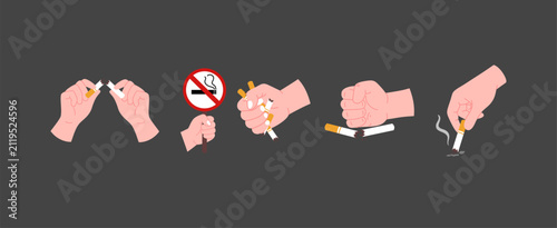 Set of Hand Breaking Cigarettes 