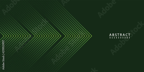 Futuristic green arrow pattern with glowing lines on a dark background, creating a sense of motion and direction.