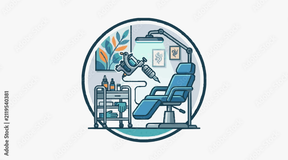 Obraz premium Dental Clinic Dental Chair Professional Setup.