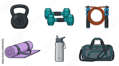Fitness Equipment Collection.