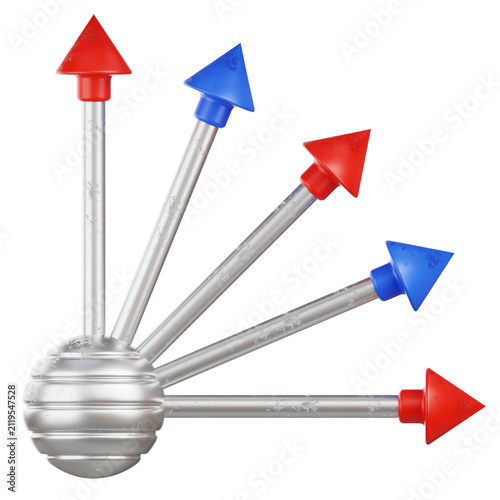 Cuadro en lienzo Vector Direction Arrows 3D Illustration