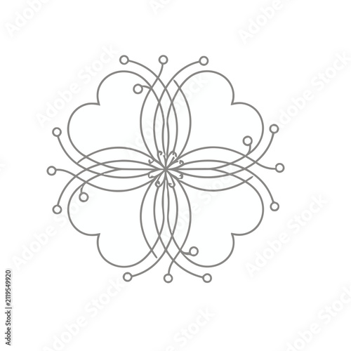 Abstract floral symmetrical design