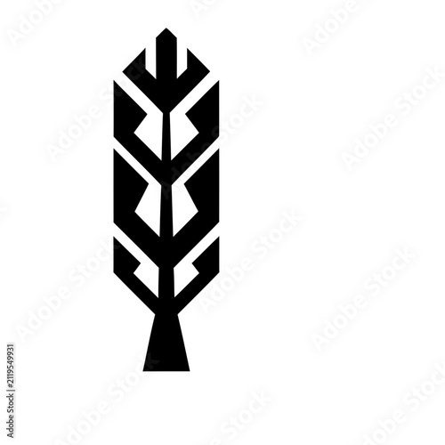 Abstract geometric plant symbol
