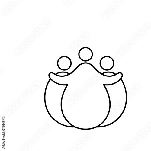 Abstract Group of People Icon