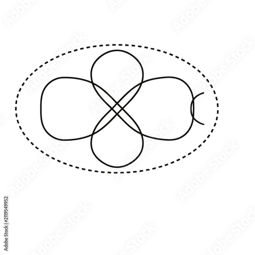 Abstract Loop and Oval Shape